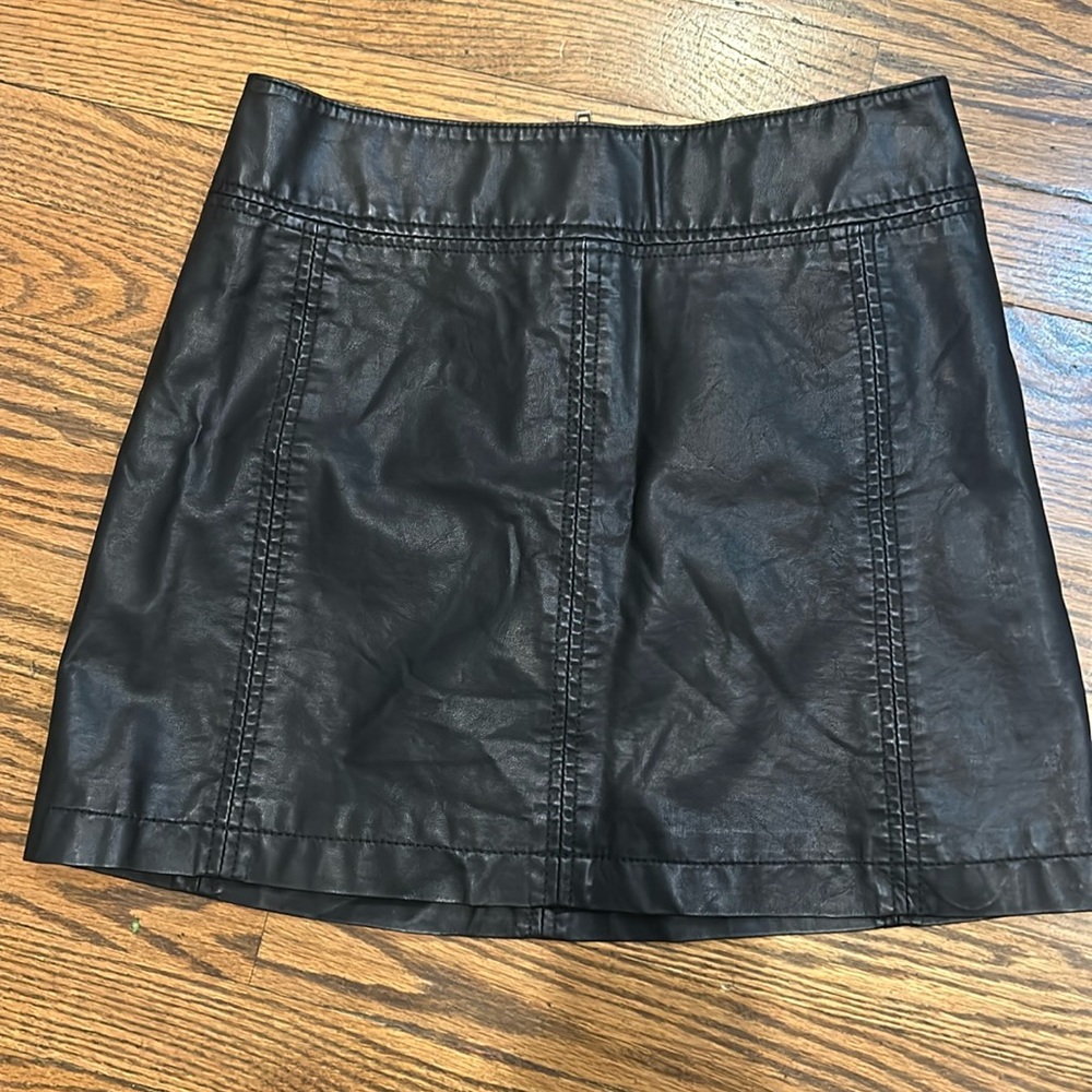 Free People Pleather mini skirt